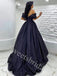 Elegant V-neck Off shoulder A-line Prom Dresses,SW1876