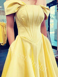 Elegant Off-shoulder Sleeveless A-line Prom Dresses,SW1855
