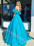 Elegant Sweetheart Off shoulder A-line Prom Dresses,SW1864