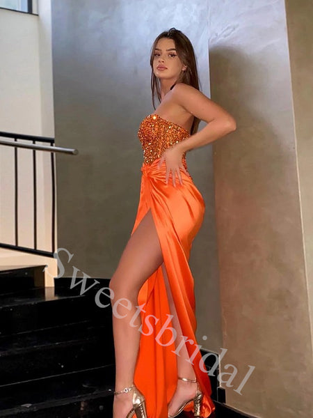 Sexy Sweetheart One shoulder Sheath Prom Dresses,SW1894