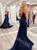 Elegant V-neck Sleeveless Mermaid Prom Dresses,SW1902