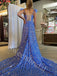 Elegant V-neck Sleeveless Side slit A-line Prom Dresses,SW1892