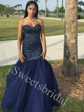 Elegant Sweetheart Sleeveless Mermaid Prom Dresses,SW1901