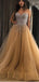 Pretty Sweetheart Beaded Tulle A Line Long Evening Prom Dresses, PD0029