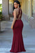 Long Sleeves Round Neck Applique Mermaid Long Evening Prom Dresses, PD0025