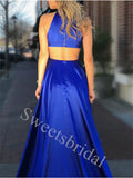 Elegant Sleeveless Strapless Side slit A-line Prom Dresses,SW1917