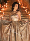 Elegant Sleeveless StraplessA-line Prom Dresses,SW1919