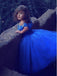 Royal Blue Off the Shoulder Flower Girl Dresses GTE2123