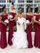 Simple Off-shoulder Mermaid Elegant Pretty Long Bridesmaid Dresses, SWE1326