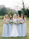 Halter Pleats A-line Elegant Simple Pretty Long Bridesmaid Dresses,SWE1320