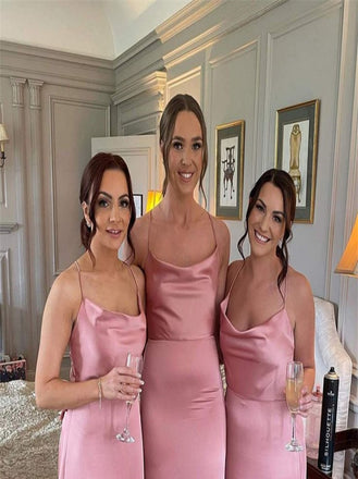 Jewel A-line Halter Elegant Simple Pretty Long Bridesmaid Dresses,SWE1292