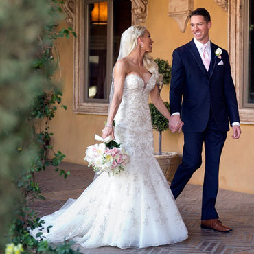 Vintage Gorgeous Beading Appliques Strapless Charming Mermaid Long Wedding Dress,DB094